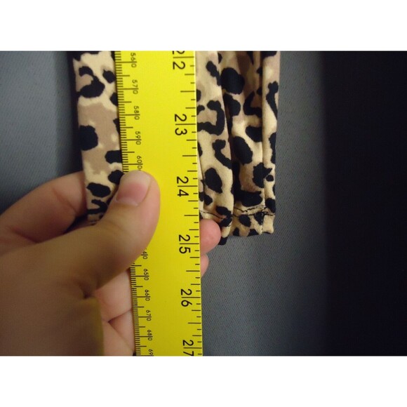 Zenana Animal Print Open Front Cardigan With Pockets Womens Size XL New - Picture 7 of 9